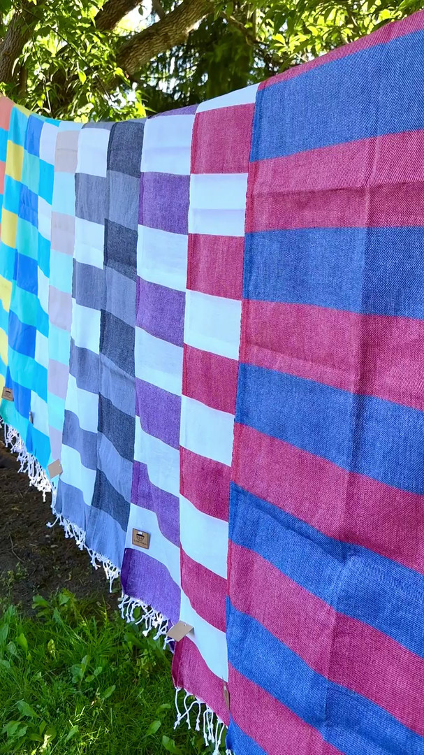 JOY 260g, keltainen/pinkki, 100x180cm , Hamam pyyhe (ripustuslenkki)