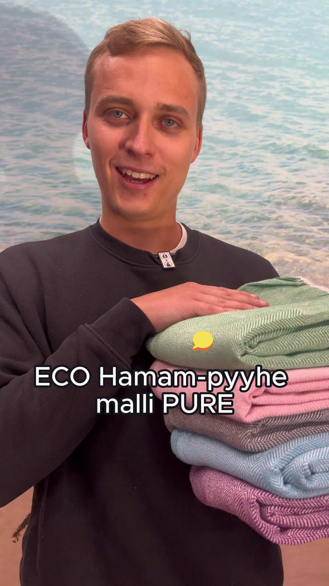 PURE 300g ECO, turkoosi 90x170cm , Hamam pyyhe