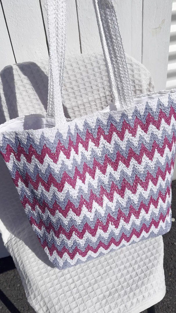 Rantakassi Tropic oranssi/violetti 47 x 38cm