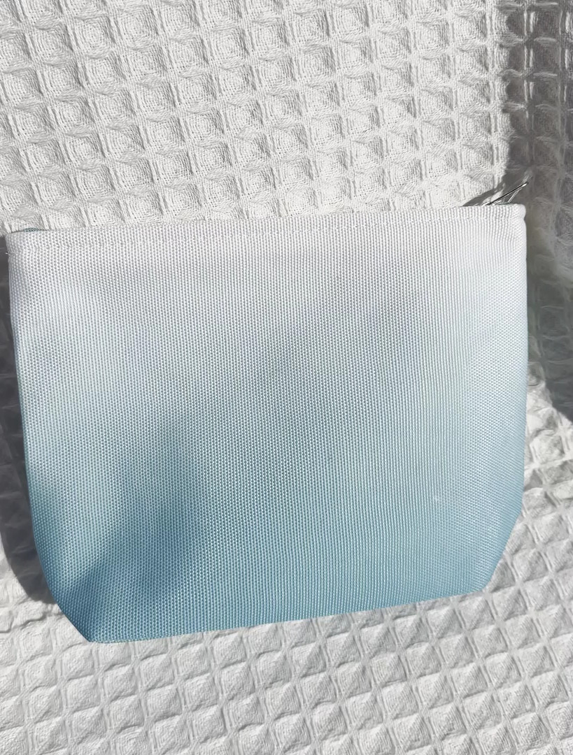 Toilettipussi Sunset turkoosi liukuvärjätty 22 x 16cm