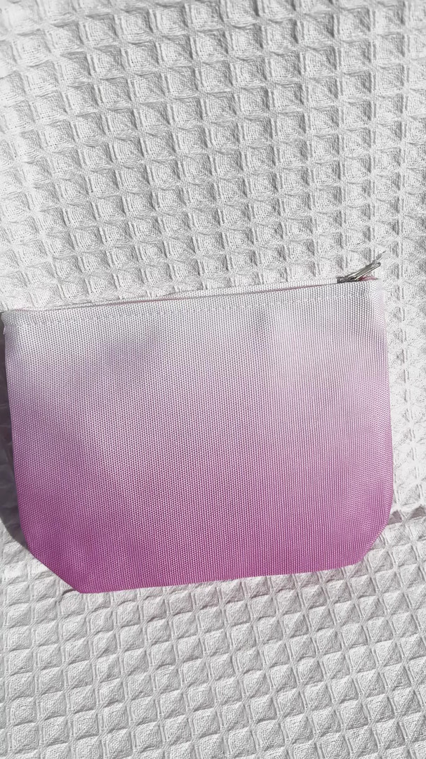 Toilettipussi Sunset vaaleanpunainen liukuvärjätty 22 x 16cm