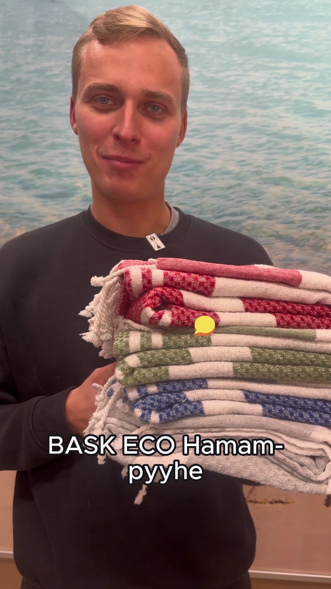 BASK 300g ECO, punainen 90x170cm , Hamam pyyhe