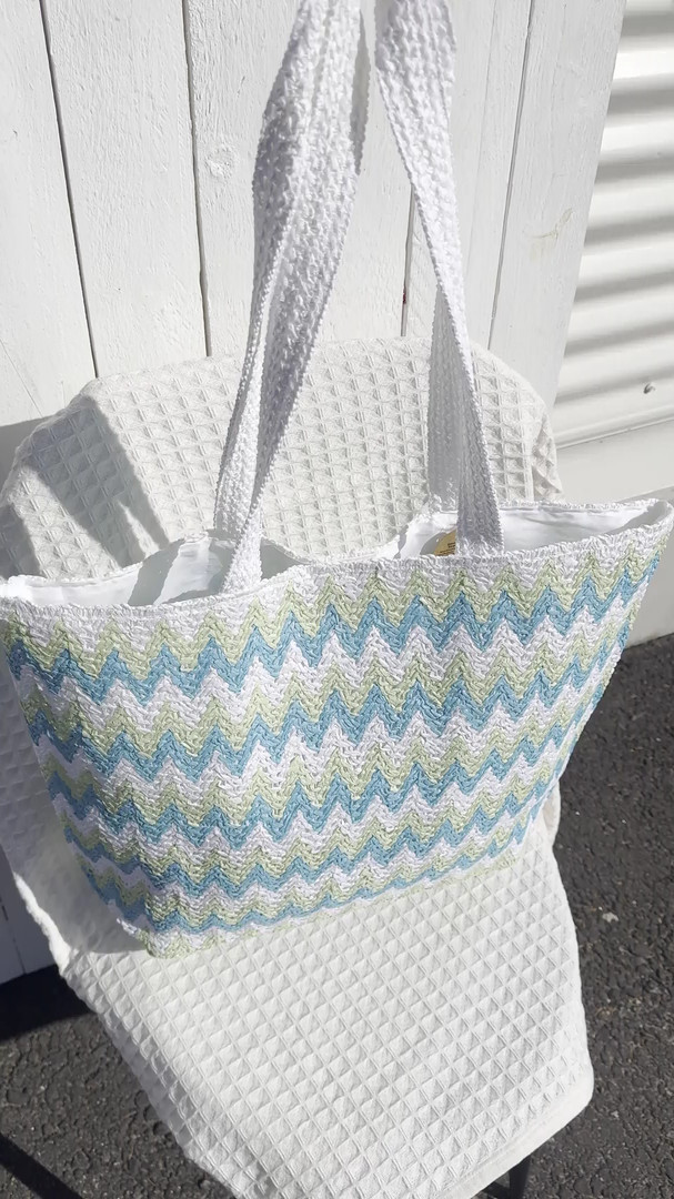 Rantakassi Tropic turkoosi/vihreä 47 x 38cm